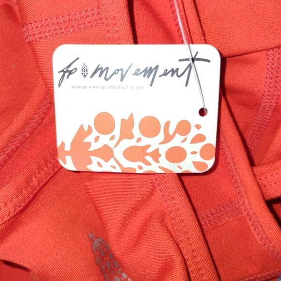 NWT Free People Movement “Let’s Bounce” One Piece – Size M –BOLD RED/ ORANGE WOR - Picture 6 of 6